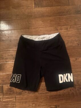 DKNY Black and White Logo Cycling Shorts